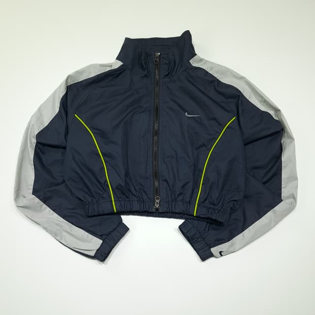 CK062 FREE 나이키 00s 네온파이핑 바람막이 크롭 자켓