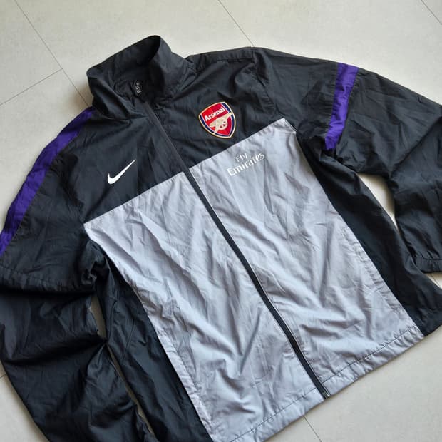 빈티지 나이키 아스널 FC 윈드브레이커 재킷 