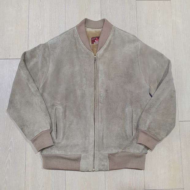 빈티지 스웨이드 블루종 쉐르파 봄버 국내 100 무스탕