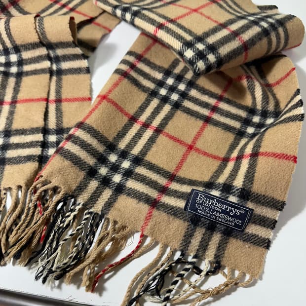 OS 버버리 베이지 노바체크 머플러 목도리