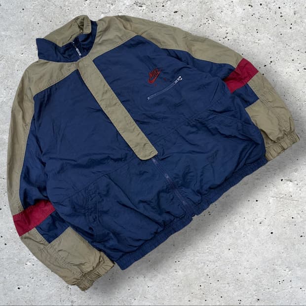 [L] 90s 나이키 CHAMPS 바람막이 올드스쿨 빈티지 네이비 E62