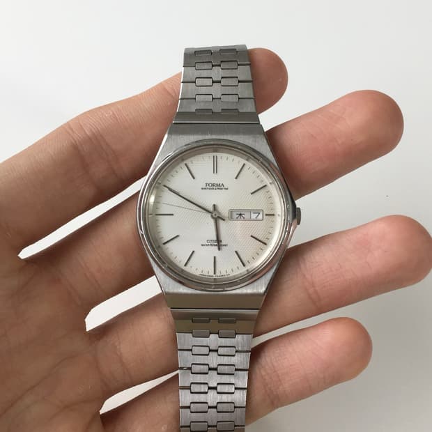 80s citizen forma day-date quartz