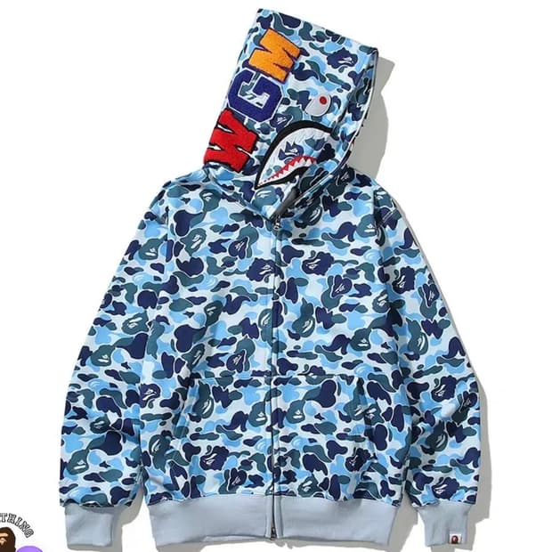 베이프 샤크후드 블루 xl 새상품