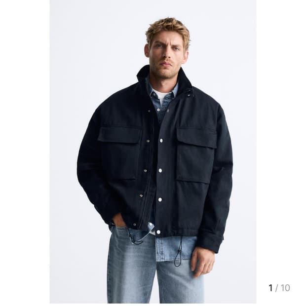 새상품)자라 코듀로이 카라 자켓