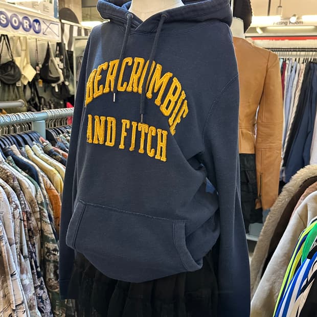 아베크롬비 네이비 후드티