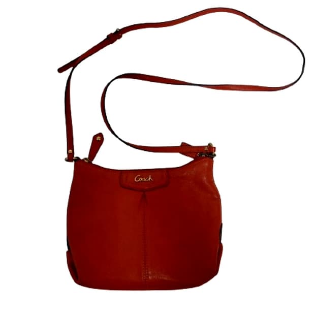 코치 오렌지 미니크로스백