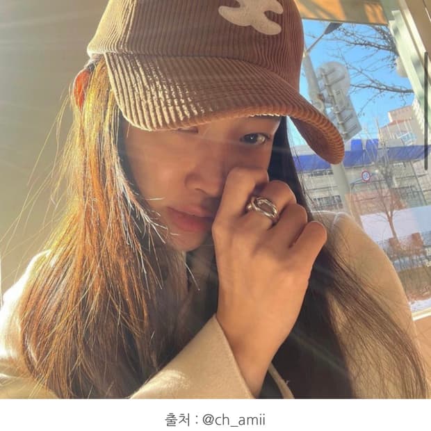 차정원착용 에스실 코듀로이 볼캡