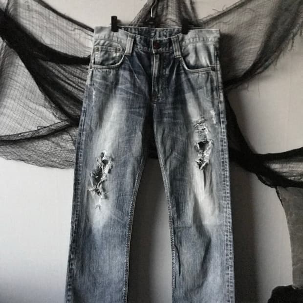 00s damaged washing jeans