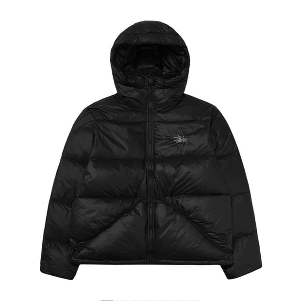 [무료배송]스투시 마이크로 립스탑 다운 파카 제트 블랙