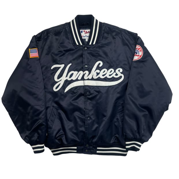 마제스틱 뉴욕 양키스 네이비 바시티 자켓 L