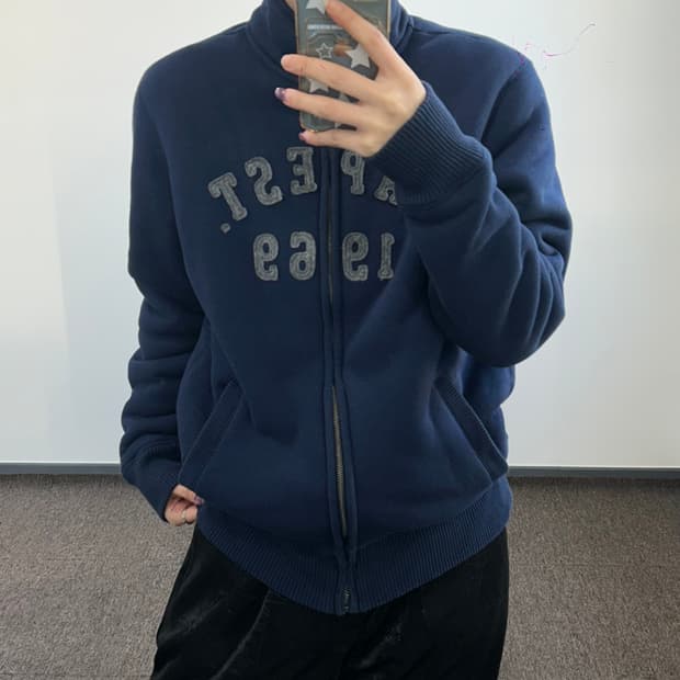 Gap est. 갭 퍼안감 네이비 집업 