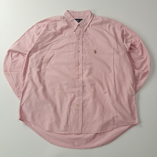 CA520 XL 폴로 야머스 90s 베이비핑크 셔츠 남방