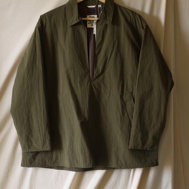 나나미카 코튼 풀 오버 긴팔 셔츠 카키 WM 새상품