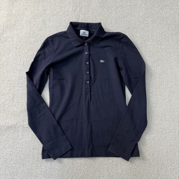 38 라코스테 여성 긴팔 슬림핏 폴로티 0223T