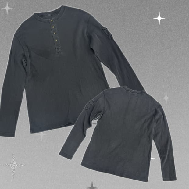 재팬 유니클로 긴팔티셔츠 포켓 골지 펑크 락 시티보이 스트릿 올드스쿨