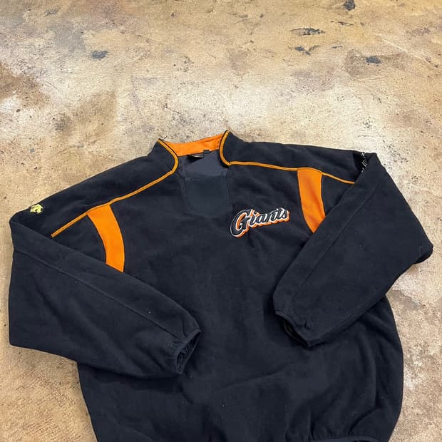 [정품/M] 데상트 롯데 자이언츠 플리스 풀오버 웜업 b8