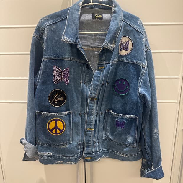 니들스 패치 청자켓