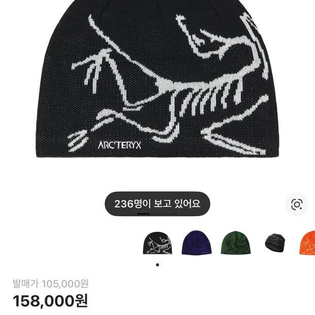 아크테릭스 버드 헤드 토크 오르카 비니 새상품 판매합니다