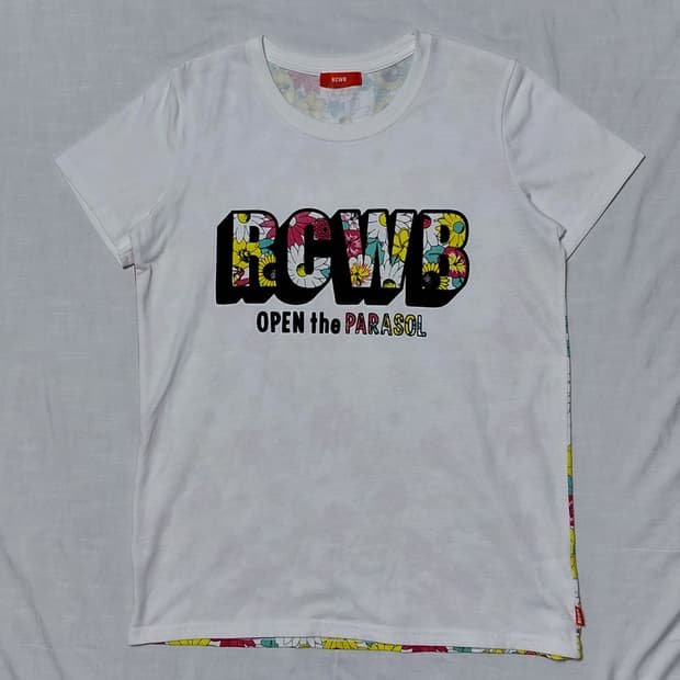 [S] 로데오 크라운즈(RCWB) 플라워 패턴 반전 그래픽 티셔츠