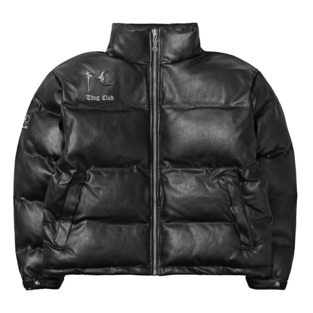 [3] 떠그클럽 레더 패딩 블랙 초판
