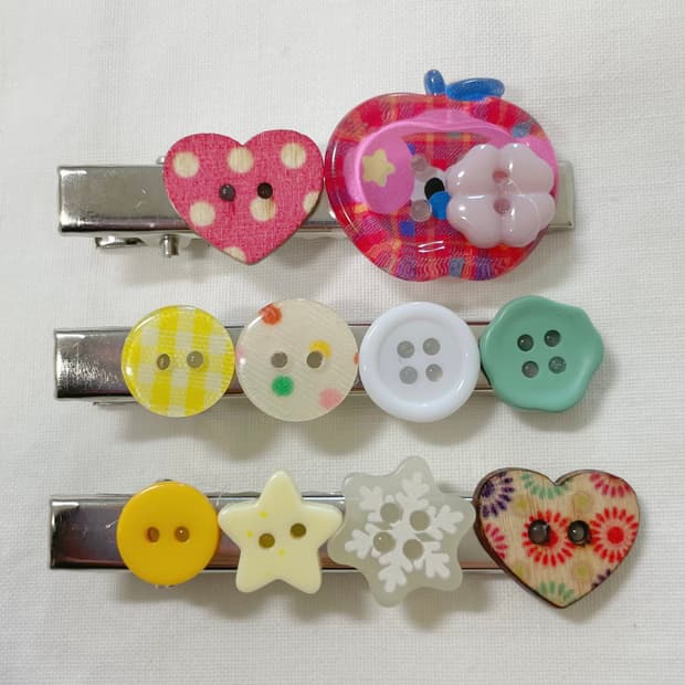 Tiny Apple Button Set (3-Piece set)