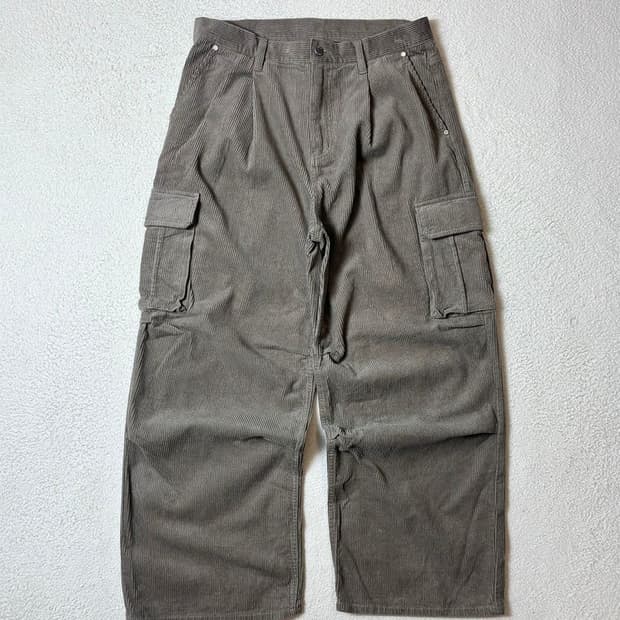 수아레 와이드핏 파라슈트 카고 코듀로이팬츠 PN7590