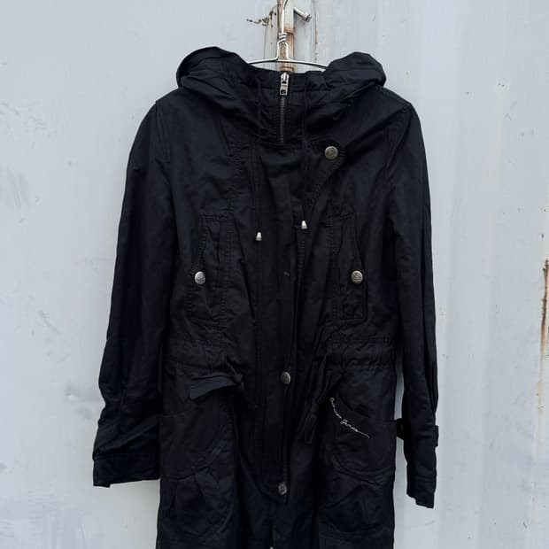 나일론 유틸리티 롱 자켓