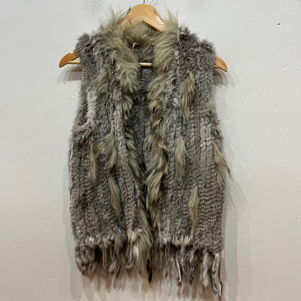 LAMIA 퍼 베스트 조끼