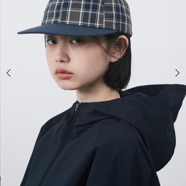 오헤시오 CHECK BALL CAP GREEN NAVY