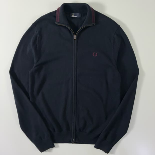 Fred perry  프레드페리 자수 해링턴 니트 집업
