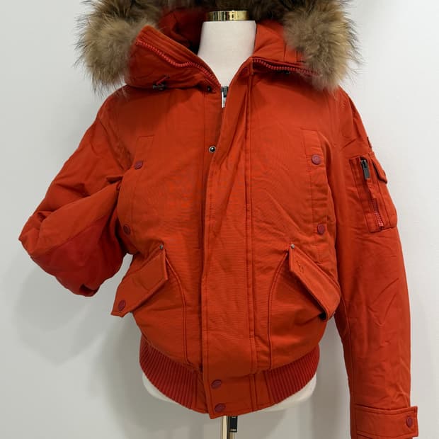 헤지스 MT. ADIRONDACK 라쿤퍼 숏 패딩 점퍼