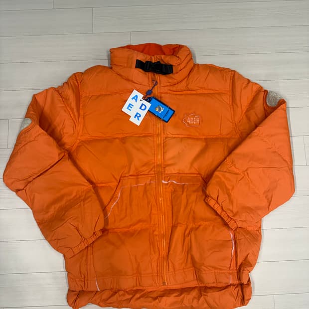 Ader Error 마스크 다운 패더 재킷 오렌지 A1