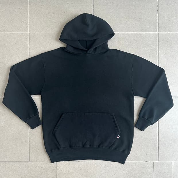 90s 빈티지 러셀 후드 블랙 XL USA