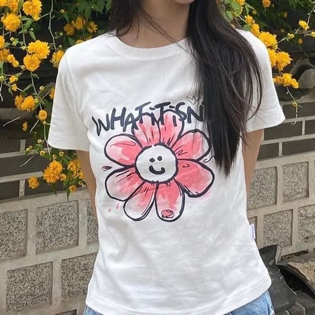 와릿이즌 빅 플로리 티셔츠 S사이즈