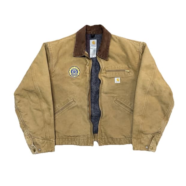 칼하트 J01 디트로이트 로완 컴퍼니스 커스텀 자켓 브라운