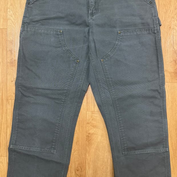 빈티지 칼하트 B136 더블니 모스그린 MOS 32x30