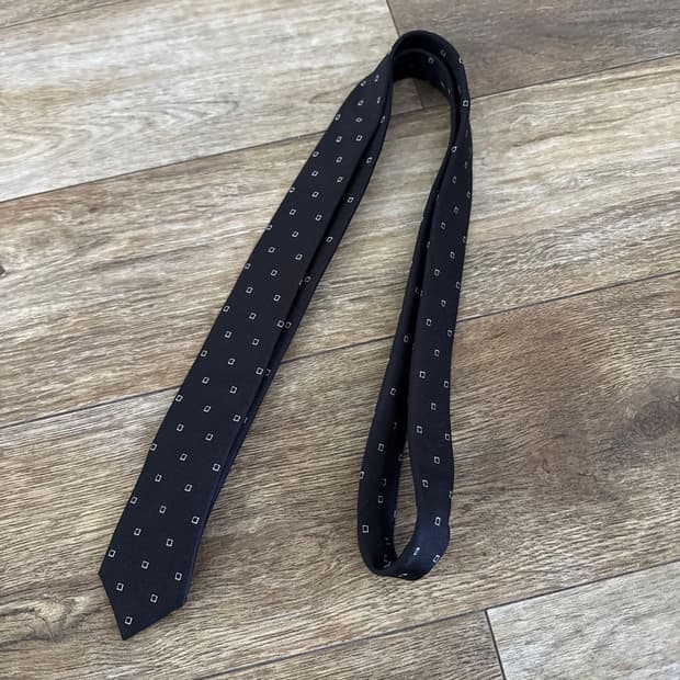 [강동원님 착용] 생로랑 스퀘어 내로우 타이