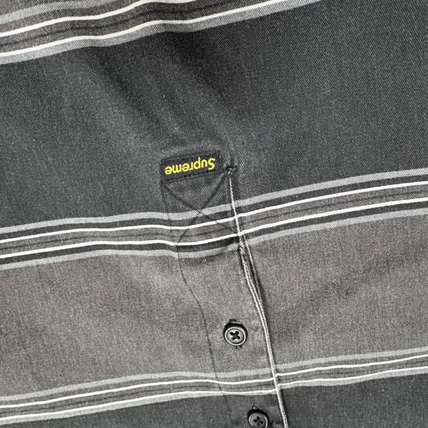 슈프림 프린트 스트라이프 트윌 헨리 16fw