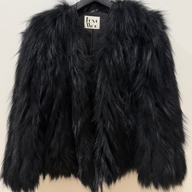 (1회착용) FAYEWOO 페이우 리얼 폭스퍼 자켓 (여우털 100%)