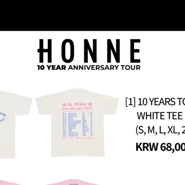 혼네 10주년 내한 콘서트 반팔티 공식 MD XL 새상품