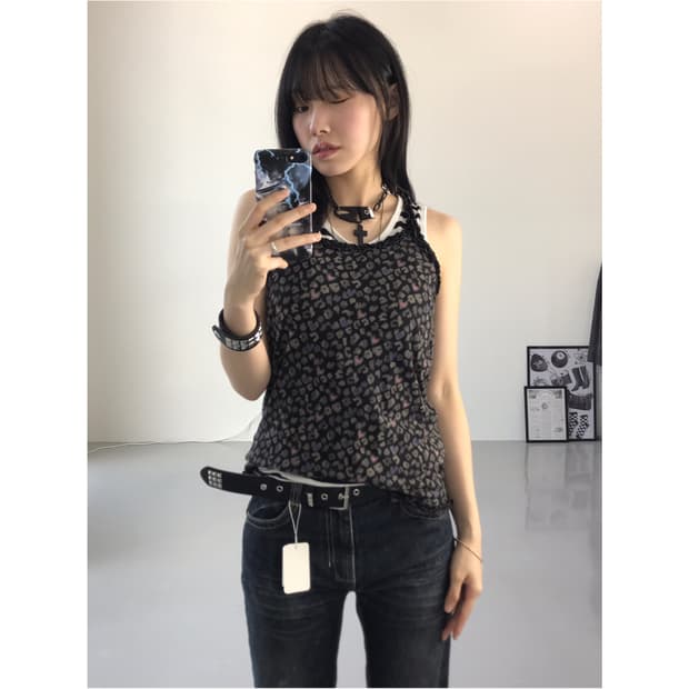 Jpn Floral Sleeveless T-Shirts