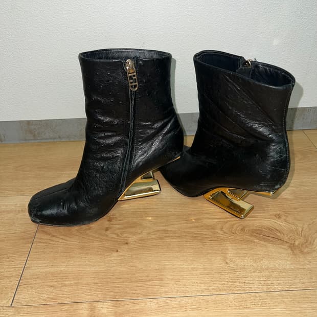 Fendi metal high ankle boots