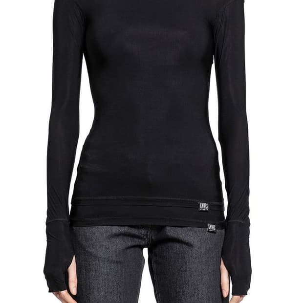 [XS]노울스 24fw 레이어드 폴라 티/블랙