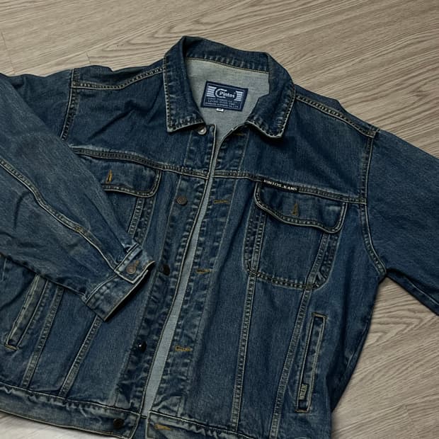 빈티지 데님 청자켓