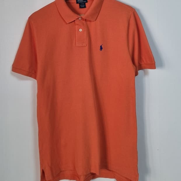 실측 S ) 폴로랄프로렌 오렌지 PK 반팔티