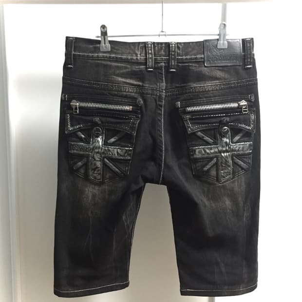 Flag ➕ Punk midi Capri Pants 십자가 펑크 팬츠