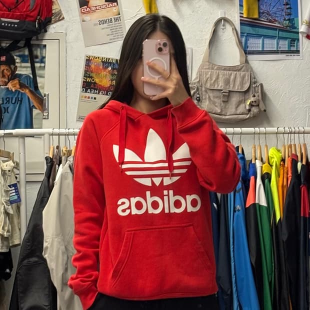 아디다스 오리지널 빅 로고 레드 후드티 S 추천