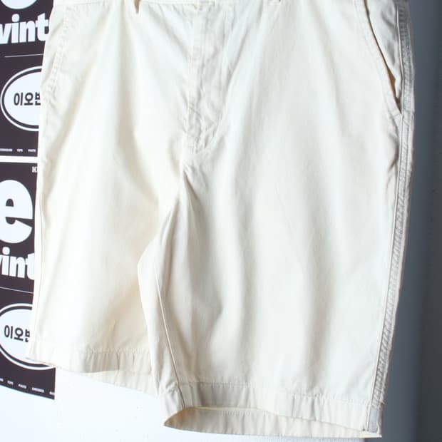 (XL-4XL) 유니클로 반바지 팬츠 빅사이즈 아이보리 면-P9949
