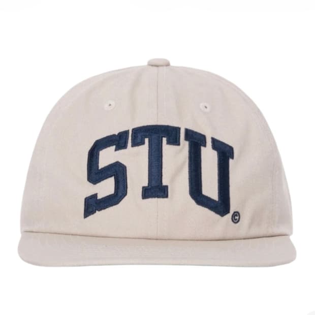 스투시 일자챙 캡 아이보리