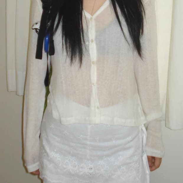 아워캐비넷 calm slim cardigan - ivory